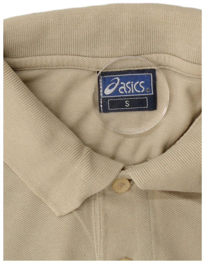 Camisa polo masculina de manga comprida Asics pequena bege