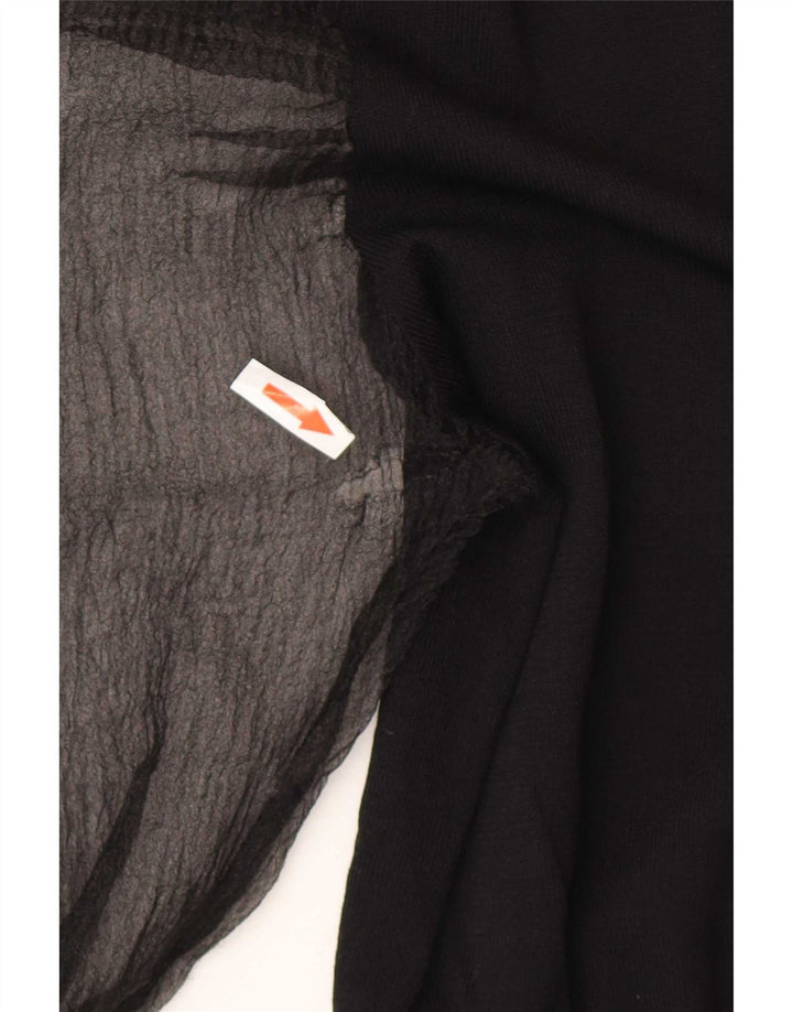Zara Cardigan feminino top médio preto viscose