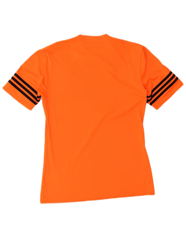 ADIDAS Mens Climalite Camiseta Top Pequeno Laranja Poliéster