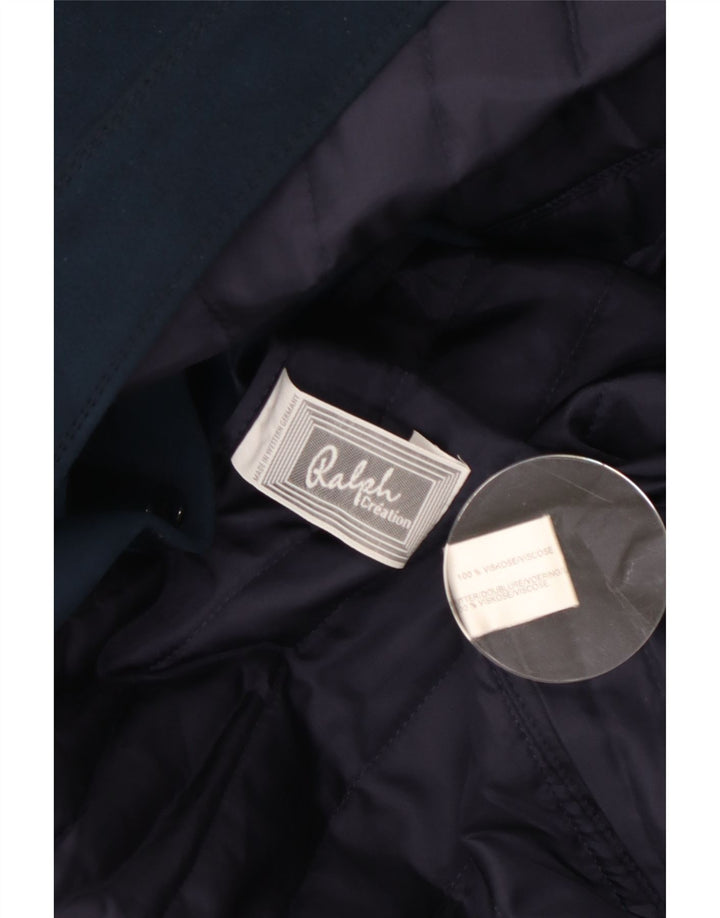 Sobretudo feminino Ralph UK 14 viscose azul marinho médio