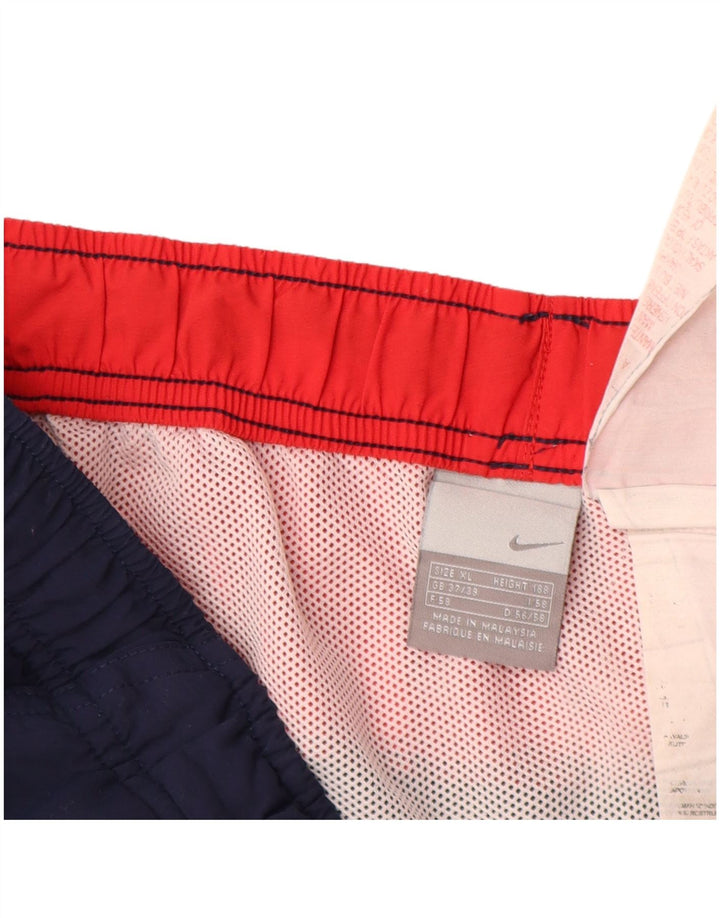 Shorts esportivos masculinos NIKE XL azul marinho bloco colorido