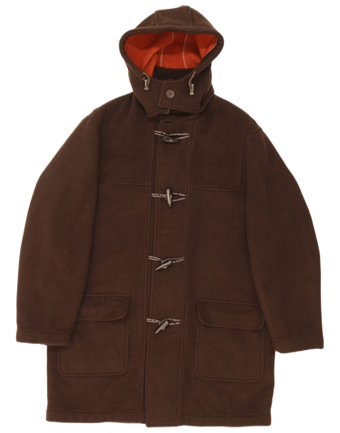 Casaco masculino com capuz Commander UK 42 XL lã marrom