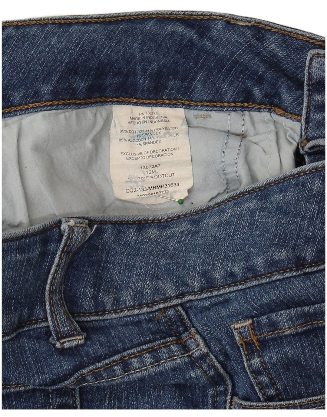 LEE Womens Riders Bootcut Jeans US 12 Grande W32 L30 Azul Algodão