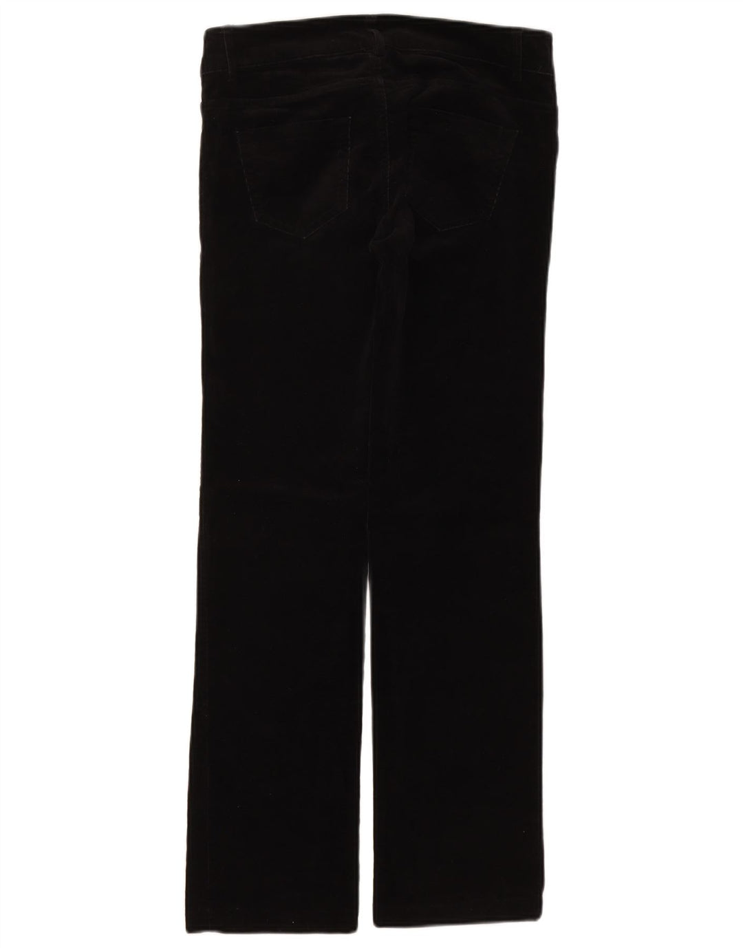 Calça feminina reta de veludo BENETTON W30 L30 preta