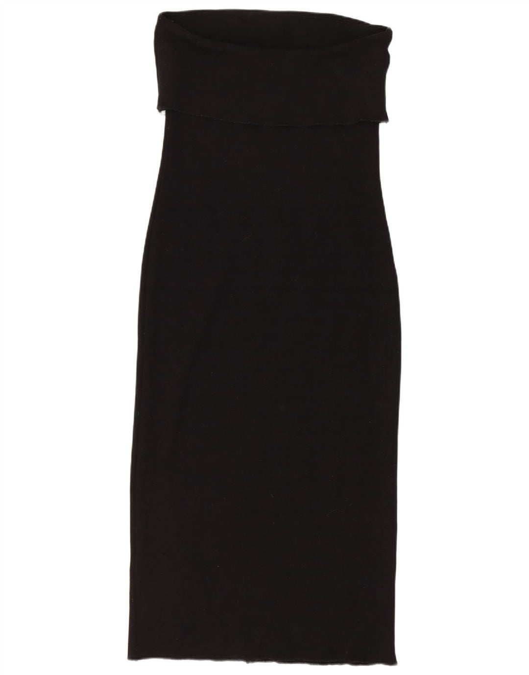 Zara Vestido feminino sem alças UK 12 Viscose preto médio