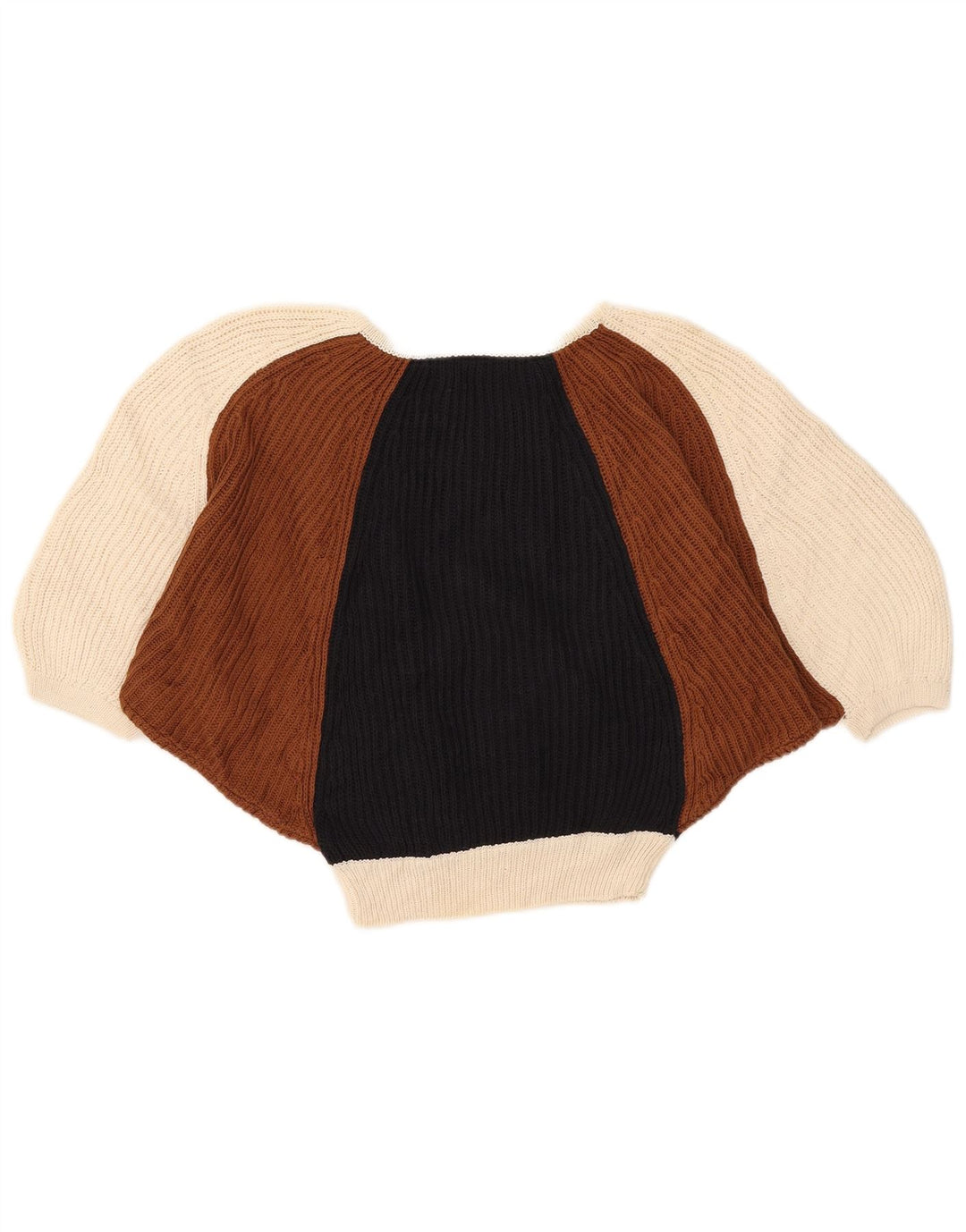 Suéter feminino vintage manga 1/2 com gola canoa IT 44 médio multicolorido