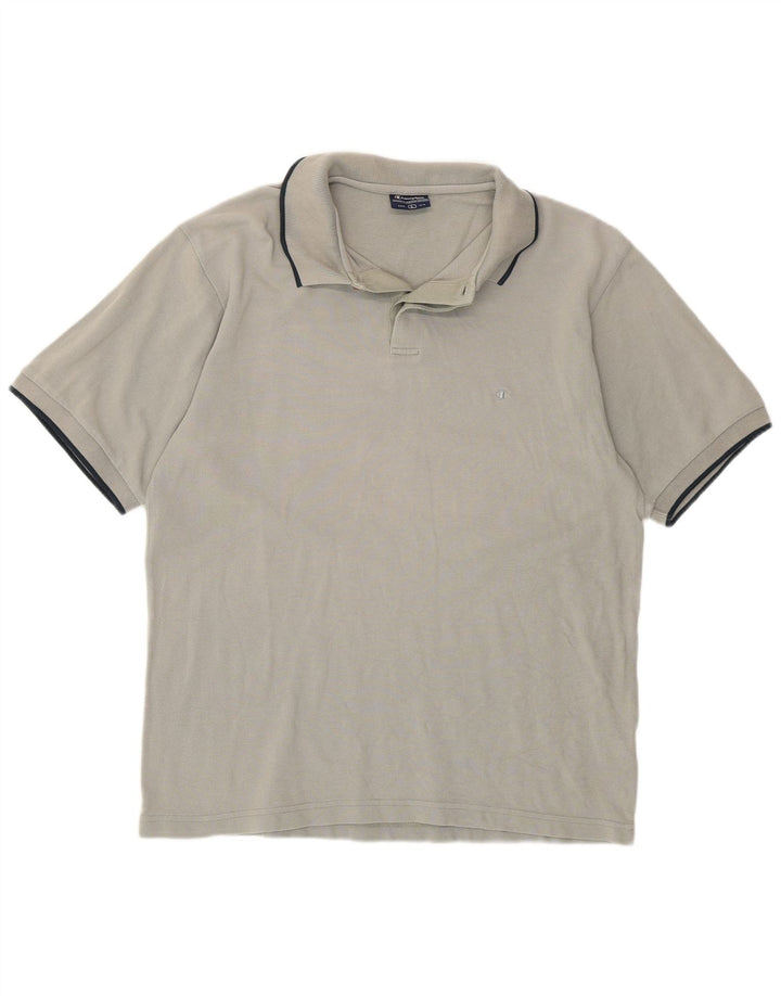Camisa polo masculina Champion grande algodão cinza