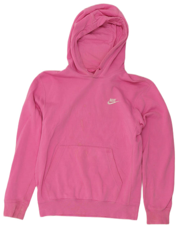 Nike Mens Loose Fit Hoodie Jumper XS Algodão Rosa