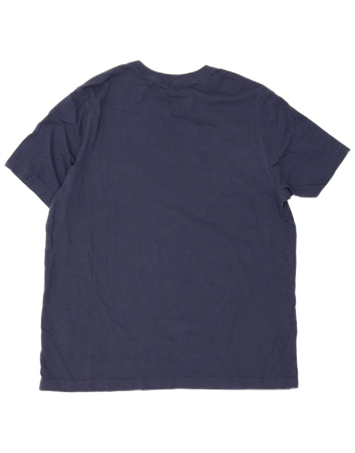 Camiseta Nike masculina gráfica grande algodão azul marinho