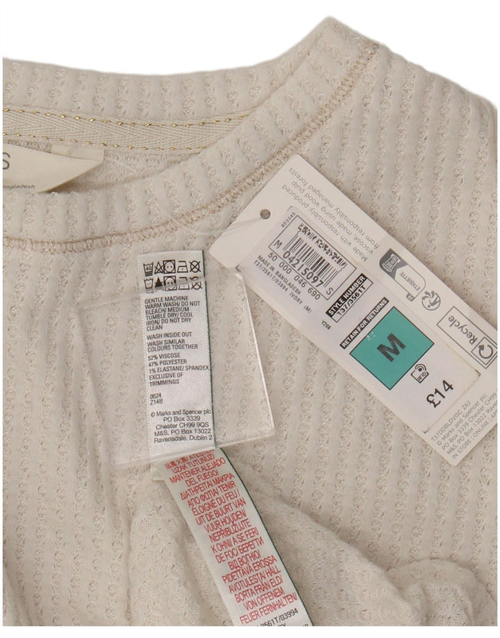 Blusa feminina Marks & Spencer UK 14 viscose branca média