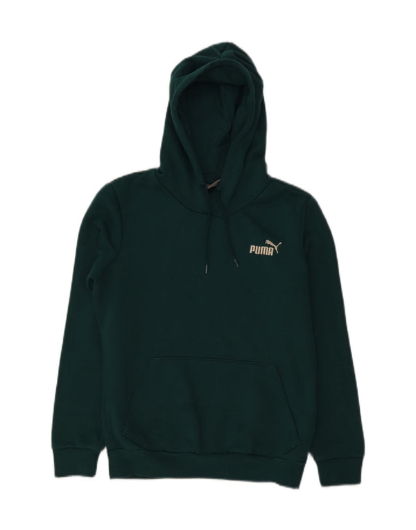 Puma Womens Loose Fit Hoodie Jumper XS Verde Algodão