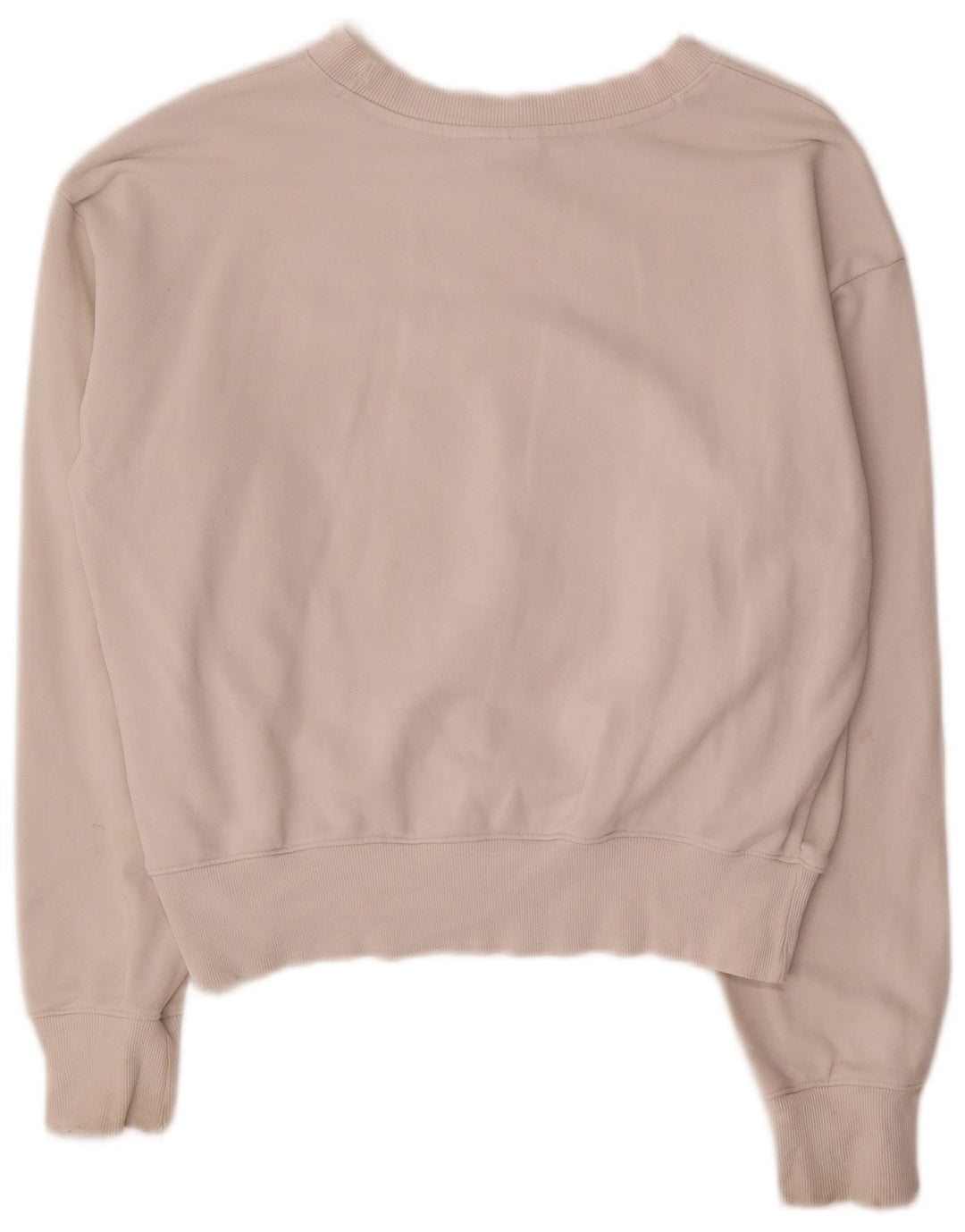 Champion feminino gráfico moletom jumper UK 14 médio algodão branco