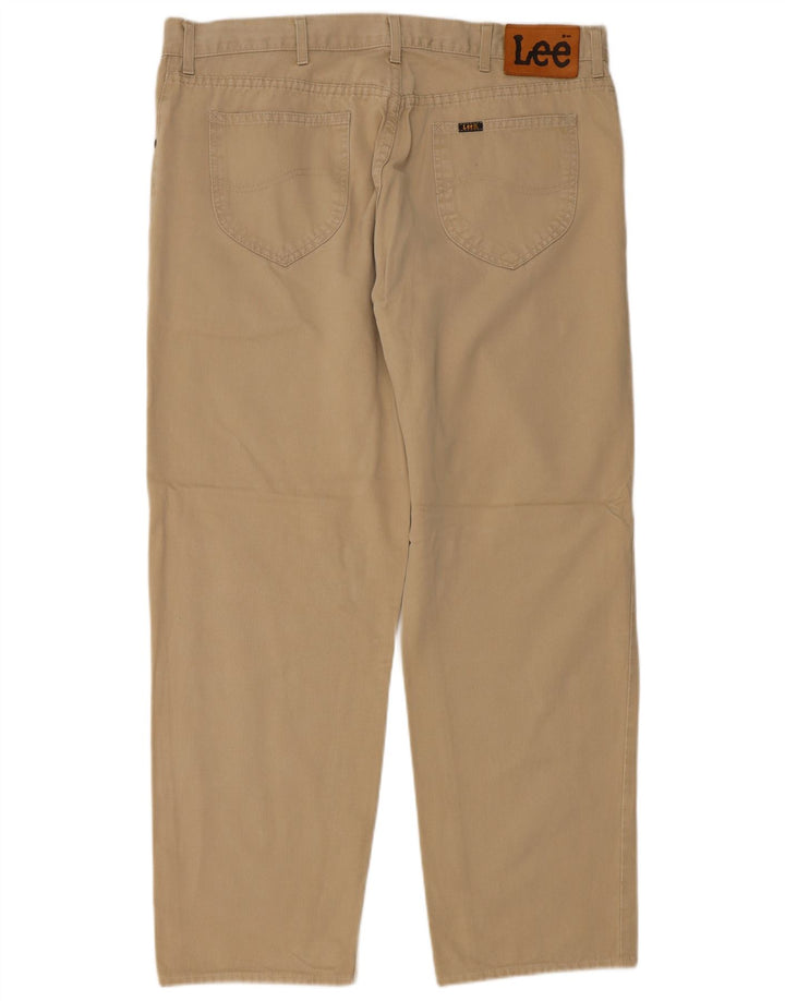LEE Calça masculina Brooklyn reta casual W38 L29 algodão bege