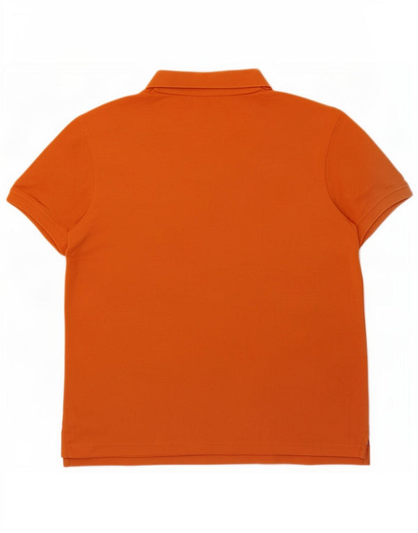 Camisa polo masculina Lyle & Scott médio laranja algodão