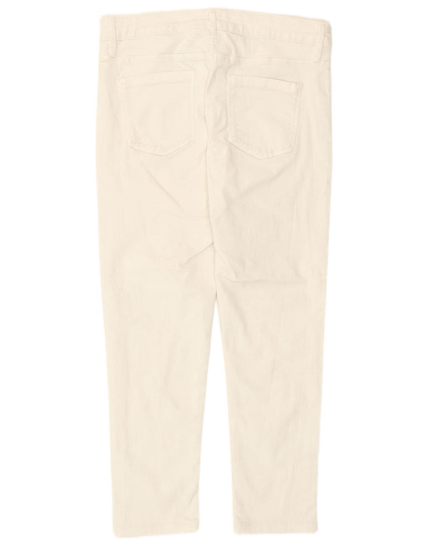 Oasis Womens Jade Crop Skinny Jeans UK 14 Medium W32 L25 White Cotton