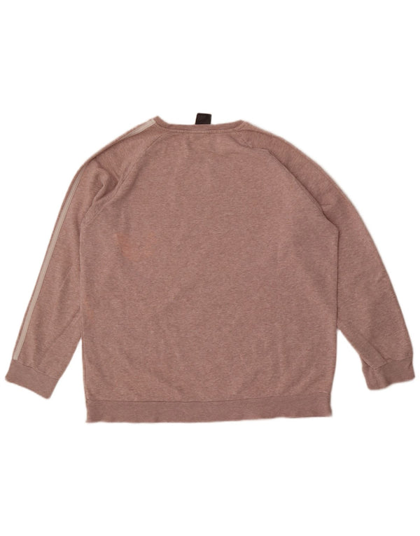 Adidas Mens Moletom Jumper Grande Algodão Rosa