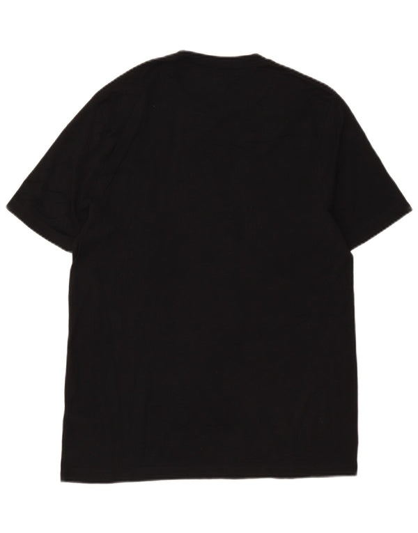 Dkny Camiseta masculina gráfica top pequeno algodão preto