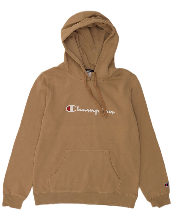 Jumper feminino com capuz gráfico Champion UK 18 XL algodão marrom