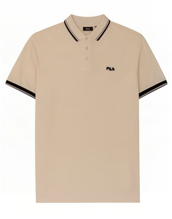 Camisa polo masculina Fila grande algodão branco