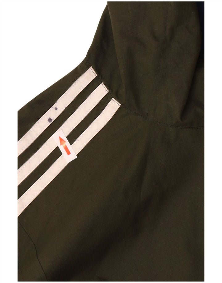 Adidas Mens Hooded Bomber Reversible Jacket UK 36 Pequeno Cáqui Poliéster