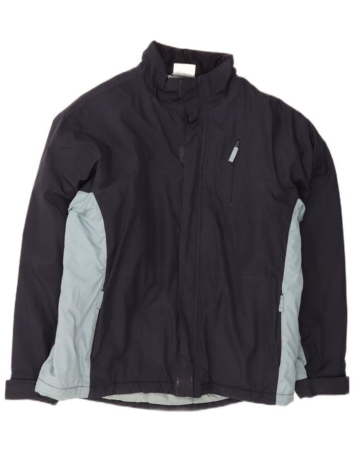 Jaqueta corta-vento masculina Puma UK 42 XL azul marinho colorblock poliéster