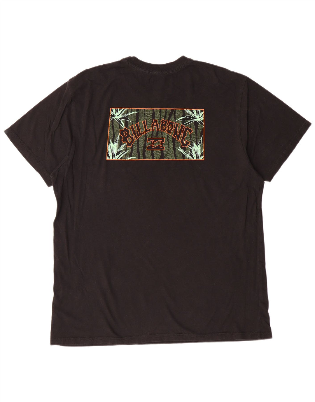 Camiseta gráfica masculina Billabong grande algodão preto