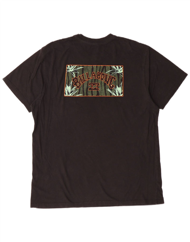 Camiseta gráfica masculina Billabong grande algodão preto
