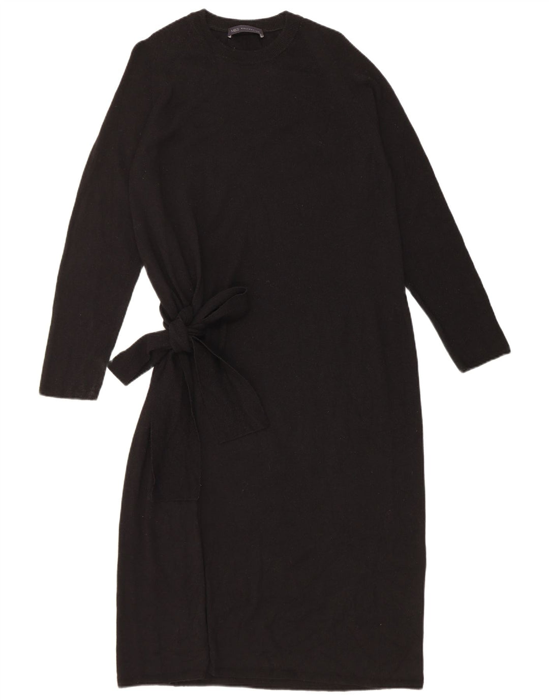 Vestido jumper feminino Marks & Spencer Reino Unido 12 lã merino preto médio