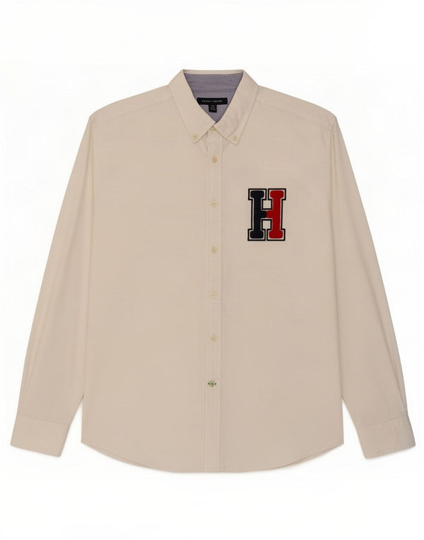 Camisa gráfica masculina Tommy Hilfiger XL algodão branco