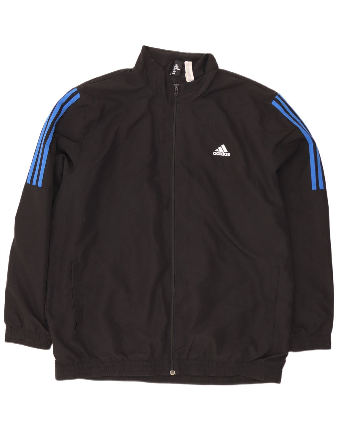 Adidas Mens Tracksuit Top Jacket UK 48/50 XL Preto Poliéster