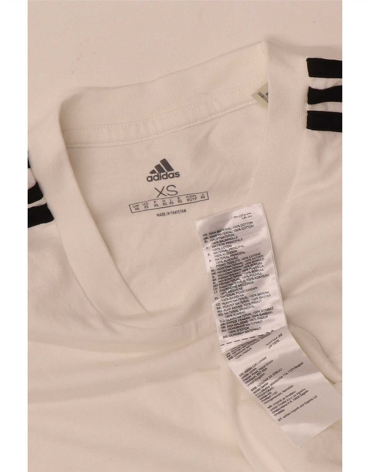 Adidas Mens Camiseta Top XS Algodão Branco