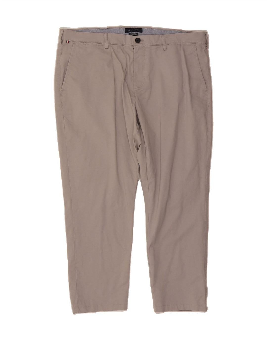 TOMMY HILFIGER Mens Straight Chino Trousers W38 L26 Grey Cotton Vintage Tommy Hilfiger and Second-Hand Tommy Hilfiger from Messina Hembry 