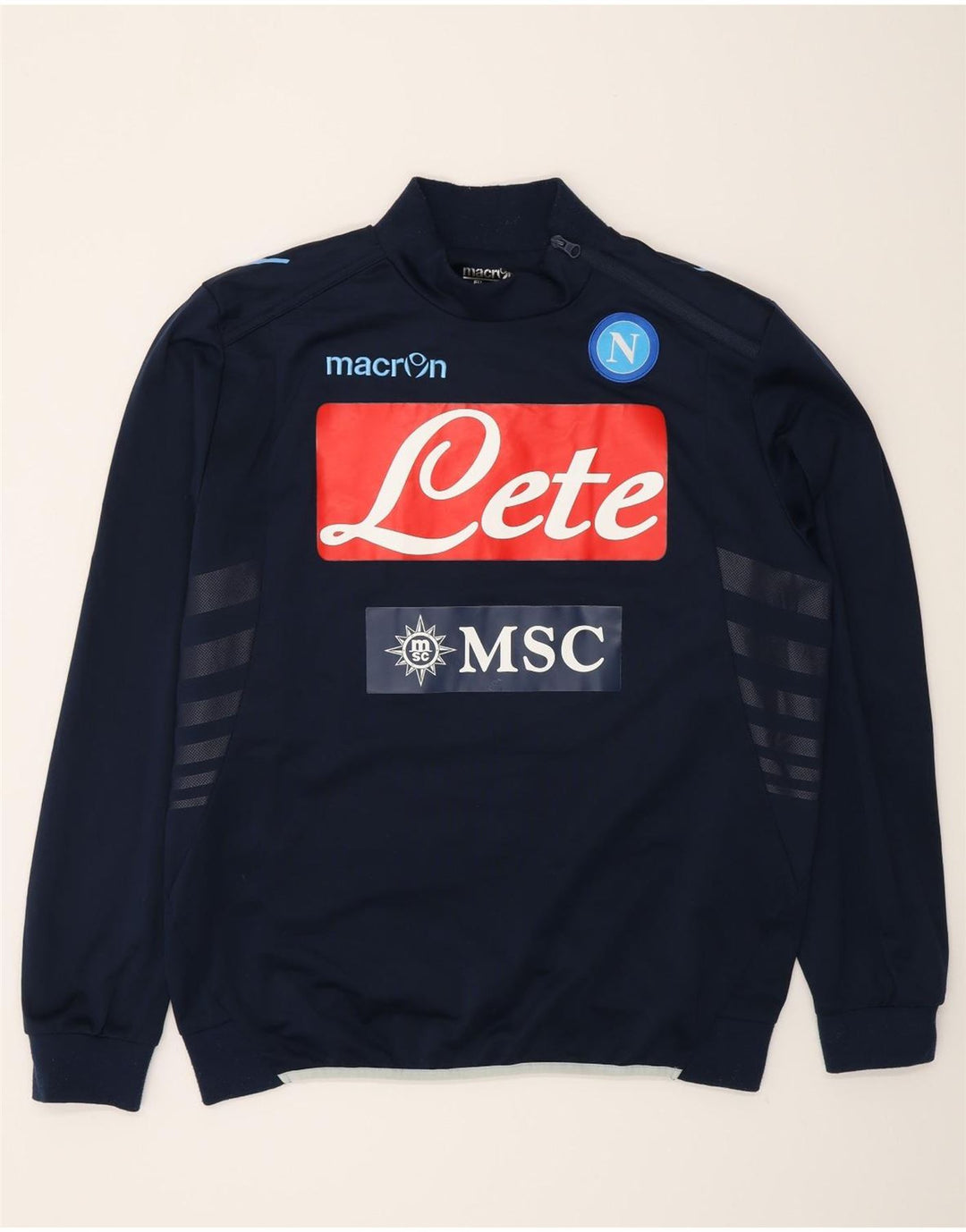 Macacão masculino Macron gráfico pulôver moletom grande bloco colorido azul marinho