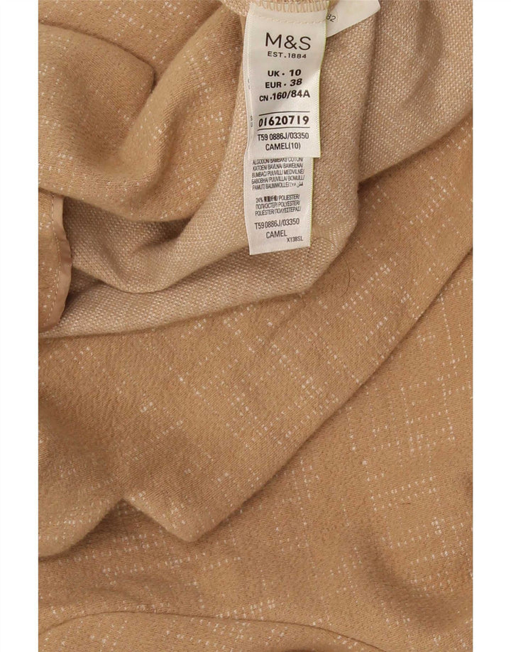 Jaqueta blazer feminina Marks & Spencer grande tamanho Reino Unido 10 pequena bege manchada