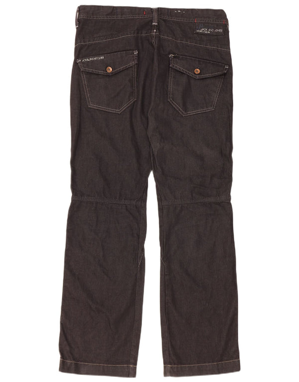Jeans soltos masculinos Jack & Jones W36 L34 algodão azul marinho