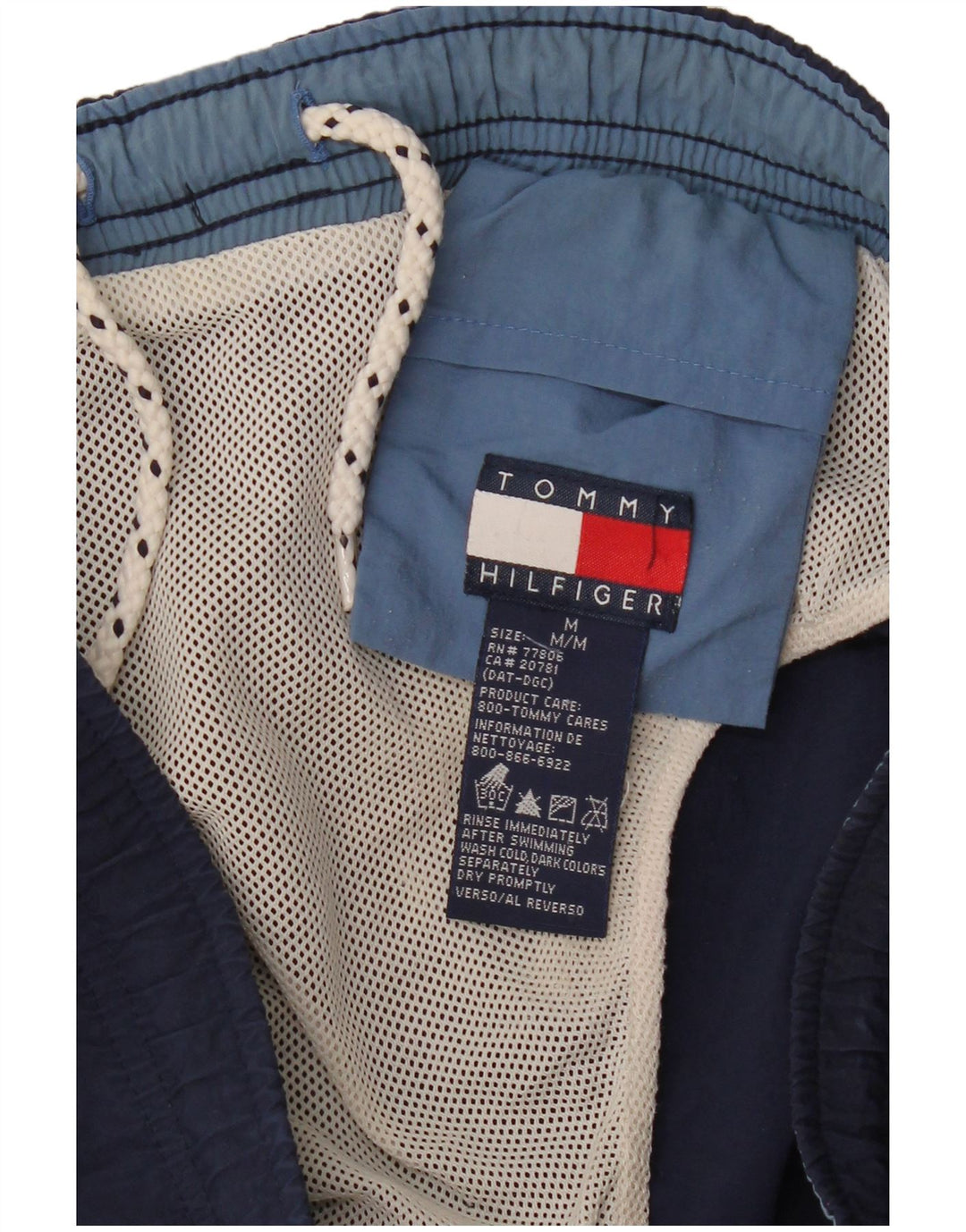 Shorts de natação masculino Tommy Hilfiger médio azul marinho