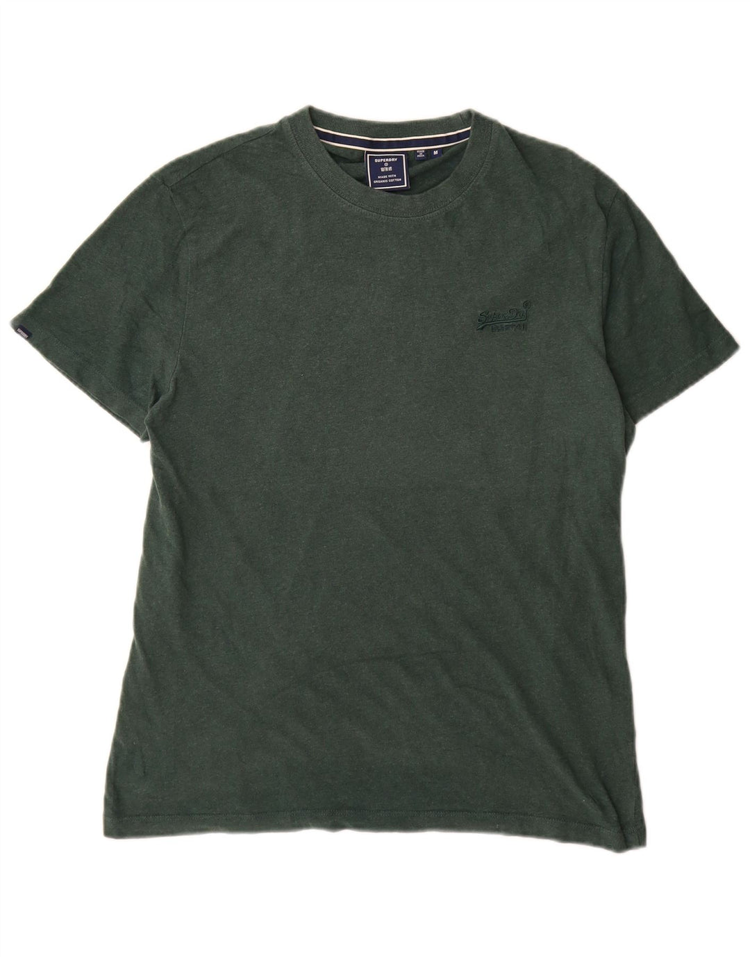 Camiseta masculina Superdry Top médio algodão verde