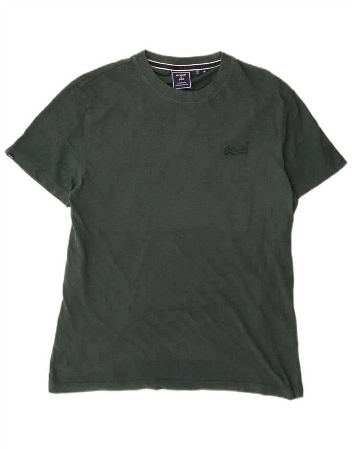 Camiseta masculina Superdry Top médio algodão verde