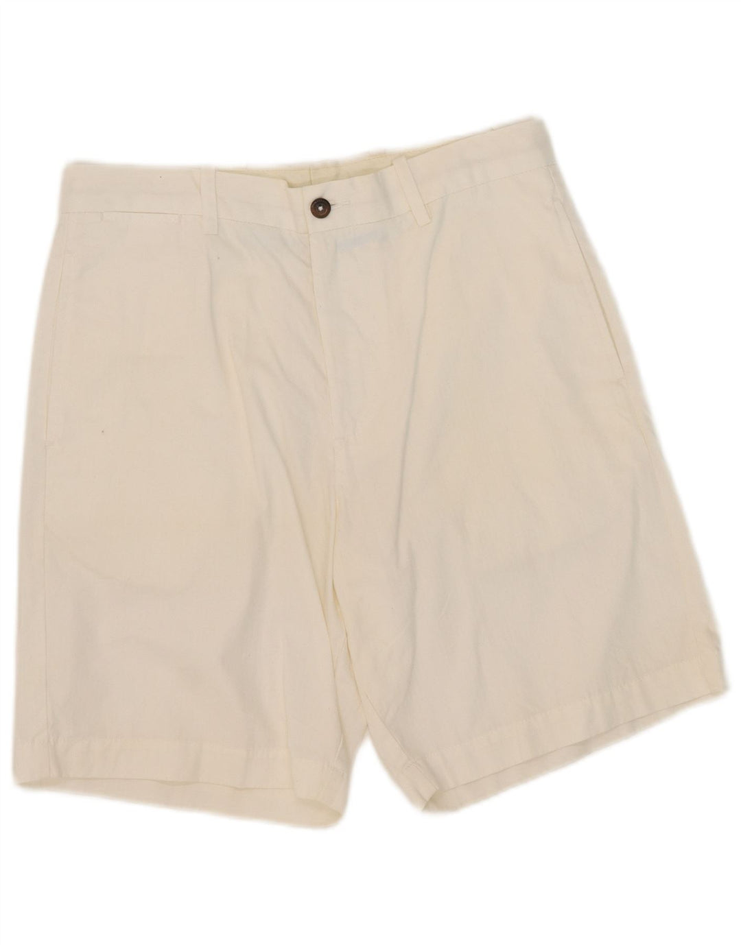 Shorts feminino Marks & Spencer Blue Harbor Chino W32 grande algodão branco