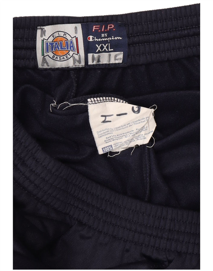 Calça de treino masculina Champion Italia Graphic 2XL poliéster azul marinho