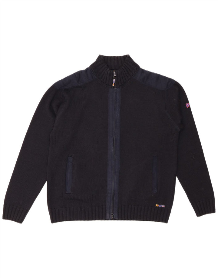 Suéter cardigã feminino PORTOFINO UK 16 grande lã preta