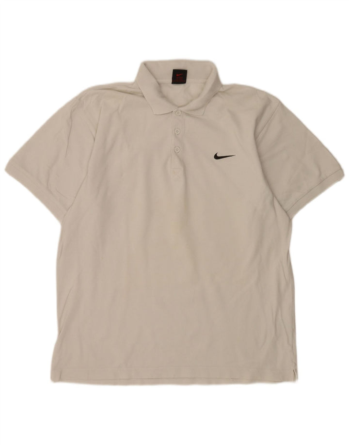 Camisa polo masculina Nike UK 39/41 algodão branco médio