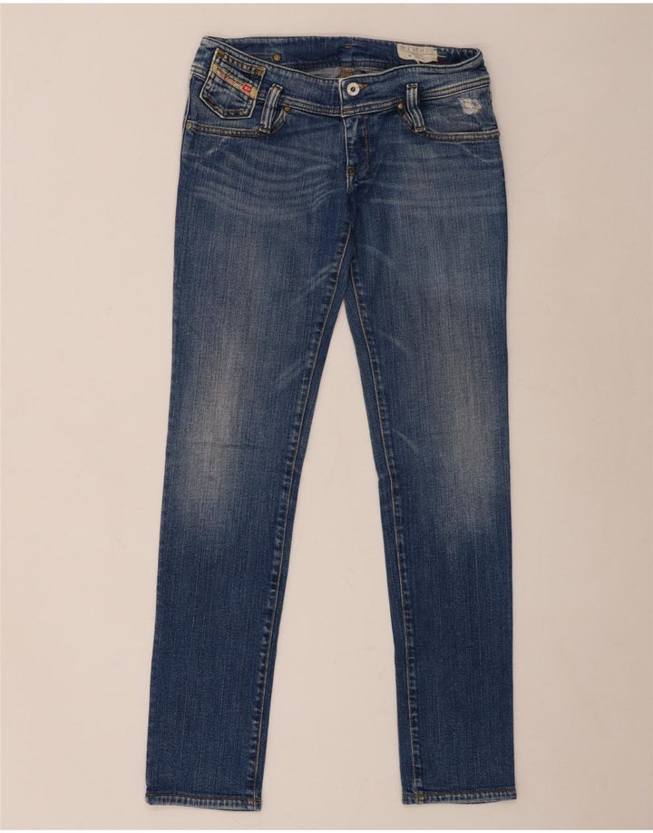 Jeans feminino Diesel Matic Distressed Slim W28 L32 Azul
