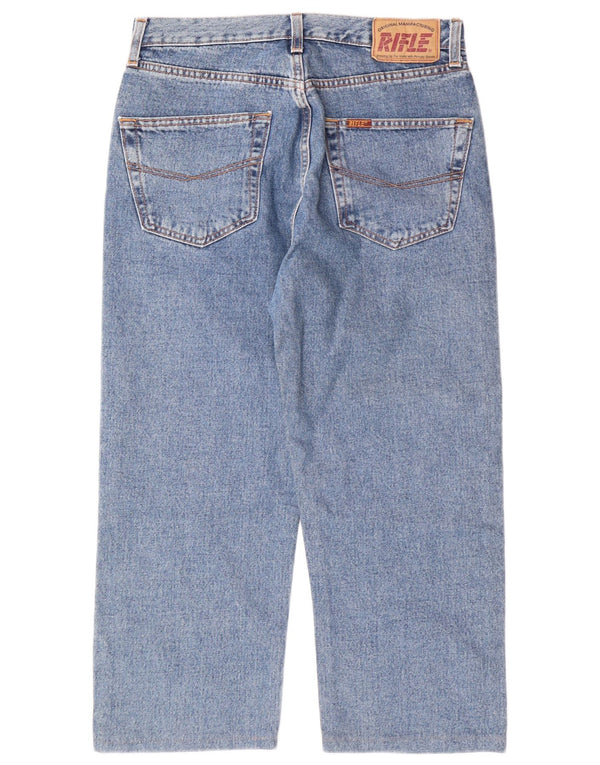 RIFLE Masculino Capri Jeans W32 L22 Azul Algodão