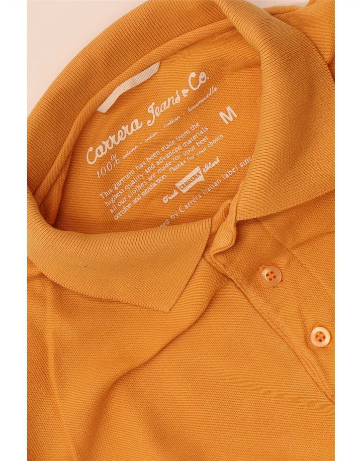 Camisa polo masculina Carrera médio algodão amarelo