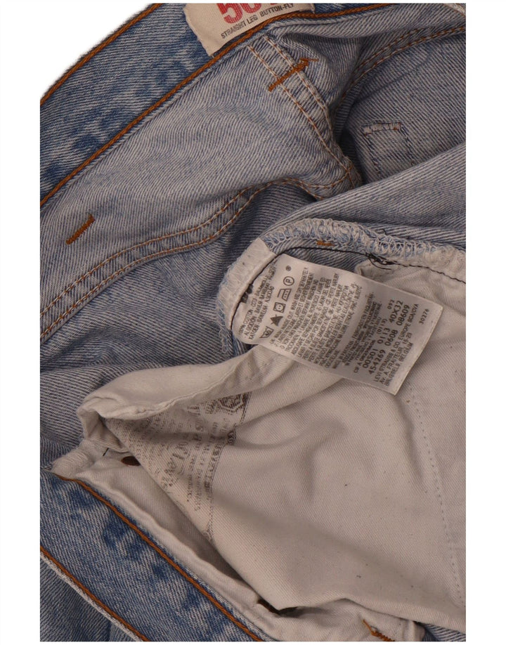 Levi's Masculino 501 Straight Jeans W40 L26 Azul Algodão