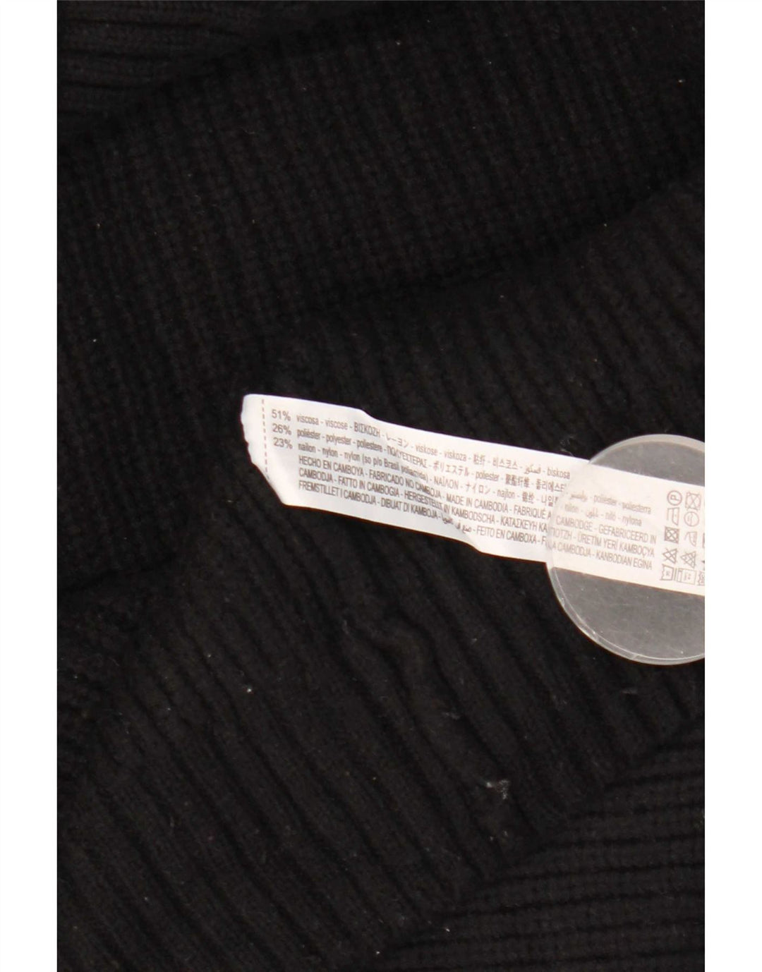 Suéter feminino Zara com ombro de fora e gola redonda Reino Unido 14 médio preto