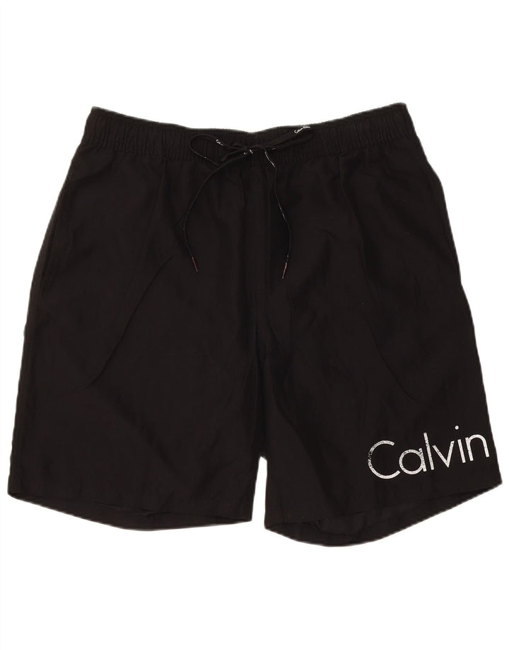 CALVIN KLEIN Calção de banho masculino gráfico grande poliéster preto
