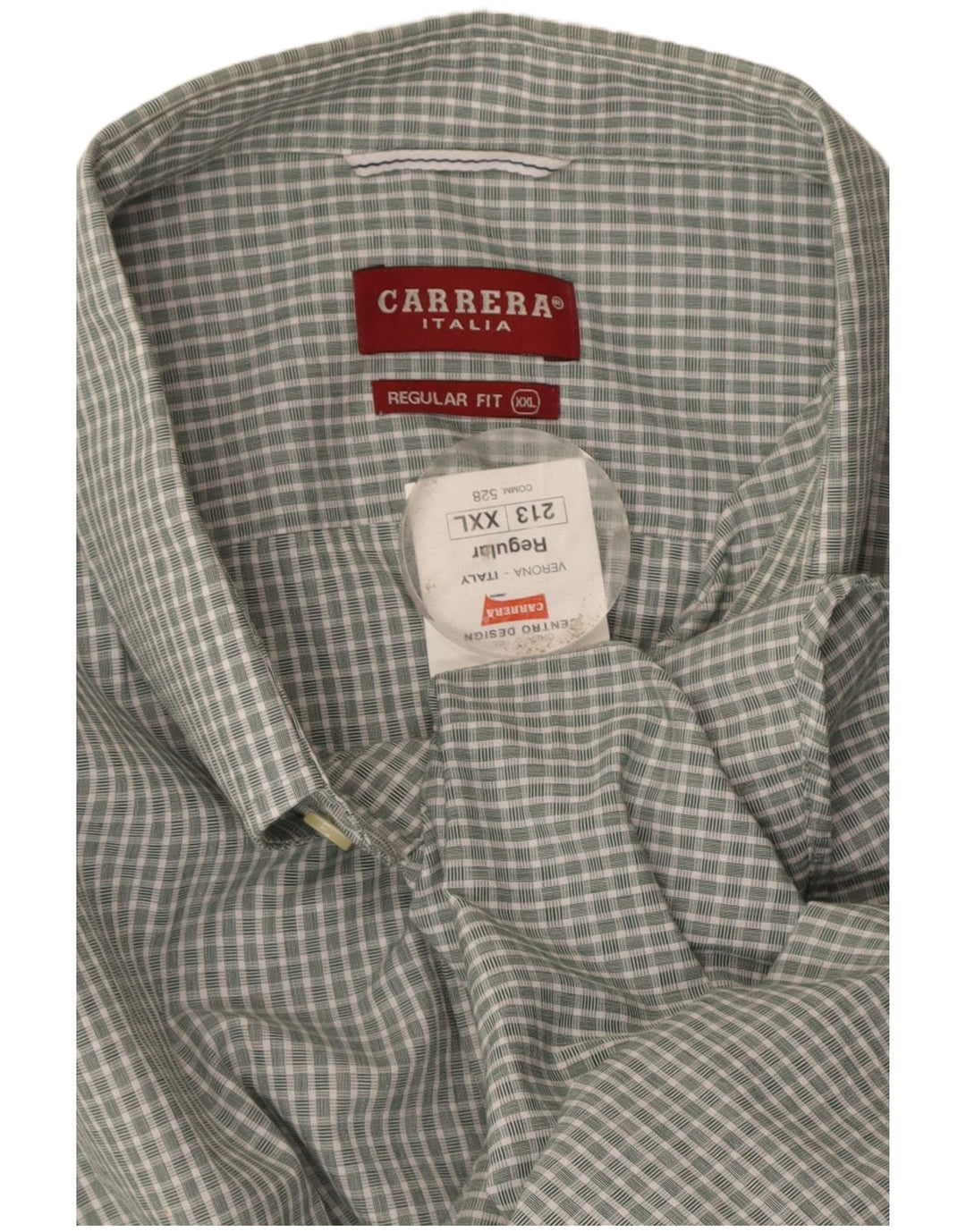 CARRERA Camisa masculina VERONA Regular Fit 2XL algodão xadrez verde