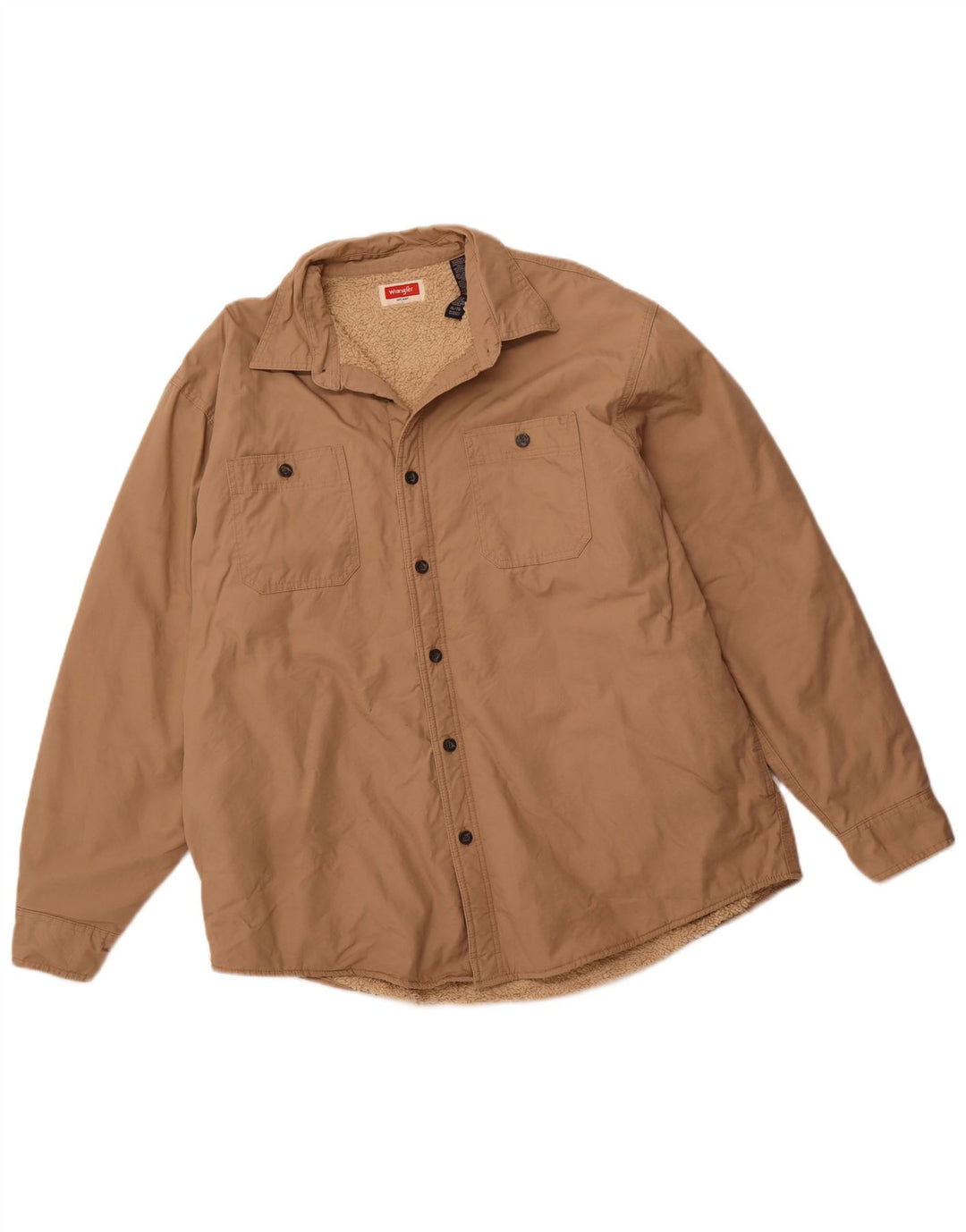 Jaqueta masculina Sherpa WRANGLER Reino Unido 42 XL algodão marrom